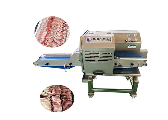 800kg/h Industrial Meat Slicer Automatic Frozen Sausage Bacon Beef Mutton Cutting Machine