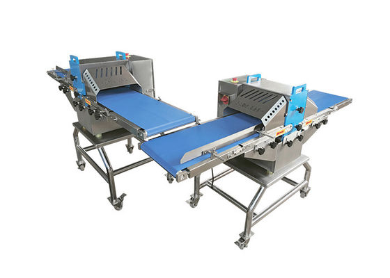 300mm در خوراک گوشت خوک فروشی شکم گوشت نوار و مکعب برش ماشین 500KG / H