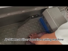 برش زن افقی گوشت JY-36K با نوار نقاله خروجی برای برش گوشت گاو و خوک منجمد